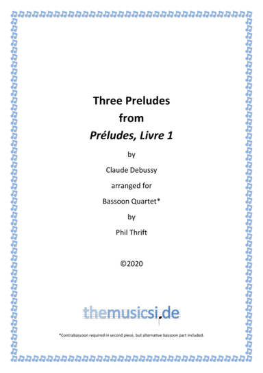 Three Debussy Preludes for Bassoon Quartet (arr. Phil Thrift)