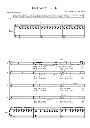 The Fool On The Hill (arr. Alan Shepherd)