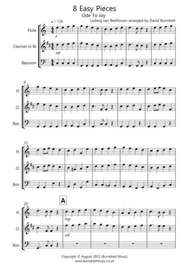 8 Easy Trios, For Wind (arr. David Burndrett)
