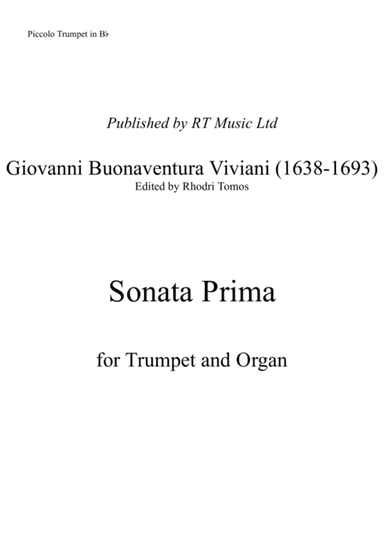 Viviani - Sonata Prima. Solo parts. (arr. Rhodri Tomos)