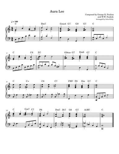 Aura Lee (arr. Julie Kirby)
