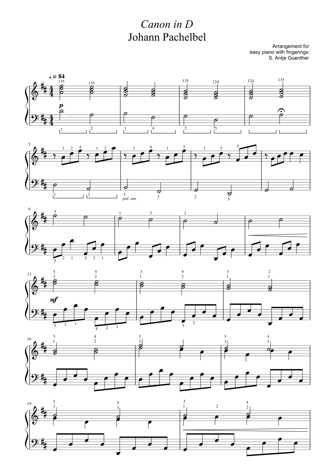 Canon in D (arr. Antje Günther)