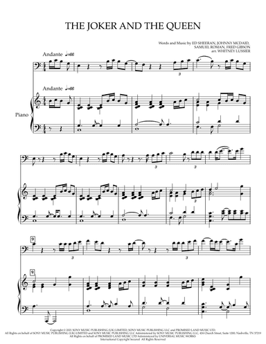 The Joker And The Queen (arr. Whitney Lussier)