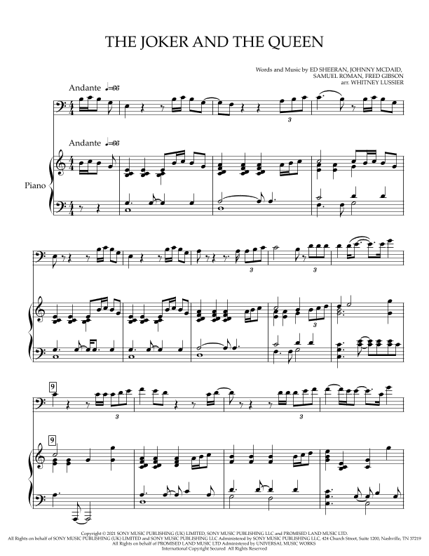 The Joker And The Queen (arr. Whitney Lussier)