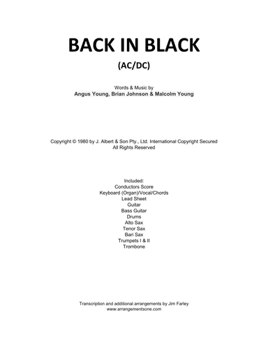 Back In Black (arr. Jim Farley arrangementsone.com)