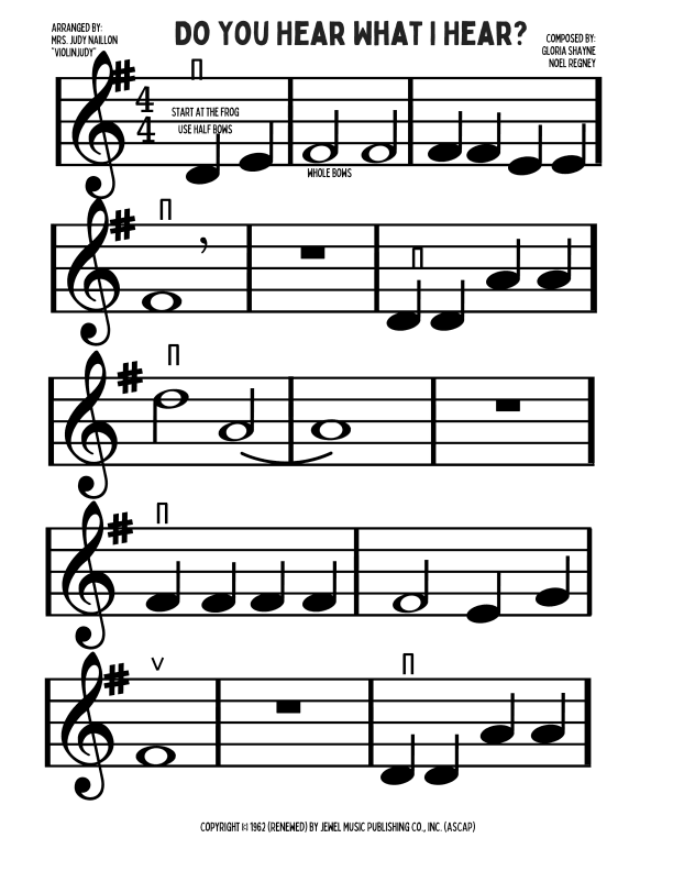 Do You Hear What I Hear (arr. Mrs. Judy Naillon)
