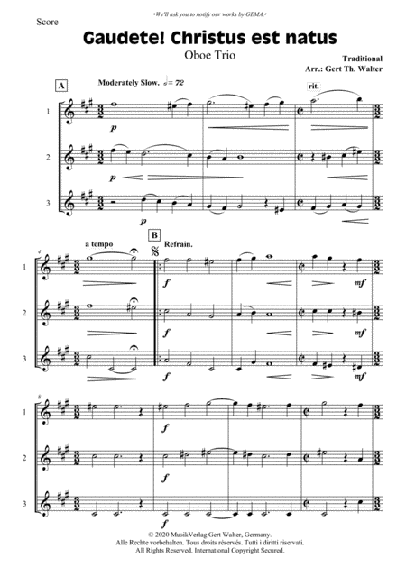 Gaudete! Christus Est Natus (arr. Gert Th. Walter)