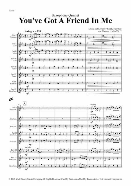You've Got A Friend In Me (arr. Thomas H. Graf)