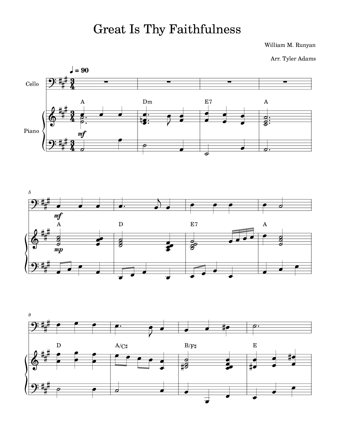 10 Hymns For Cello and Piano (Collection) (arr. Tyler Adams)