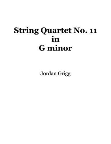 String Quartet No.11 in G minor