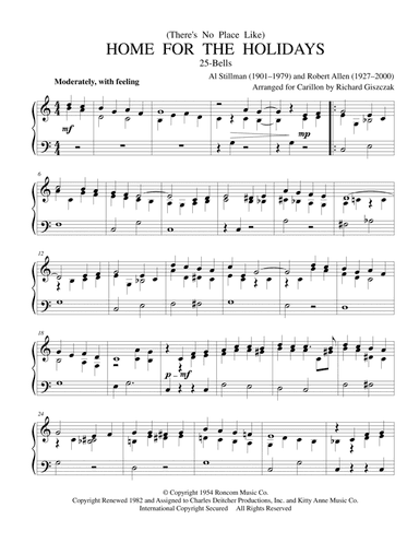 (there's No Place Like) Home For The Holidays (arr. Richard Giszczak)