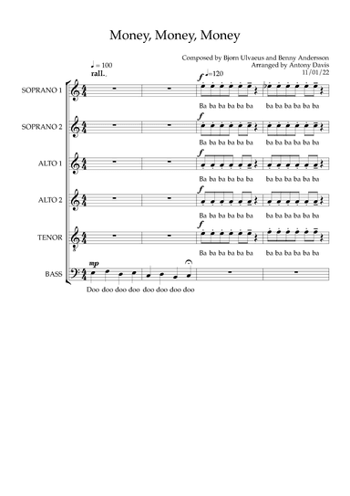 Money, Money, Money (arr. Antony Davis)