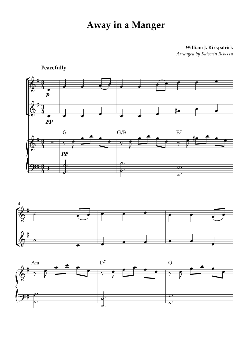 Away in a Manger (arr. Kaiserin Rebecca)