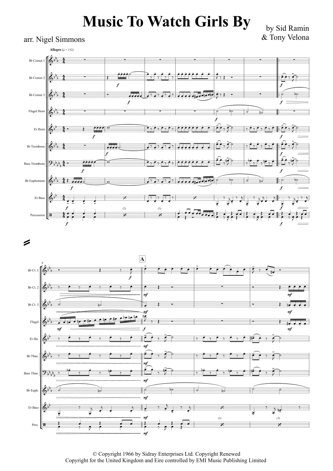 Music To Watch Girls By (arr. Nigel Simmons)