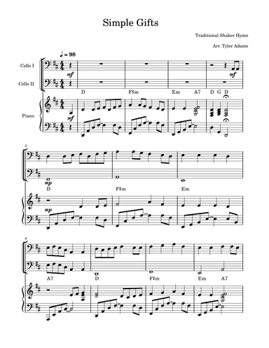 Simple Gifts (arr. Tyler Adams)