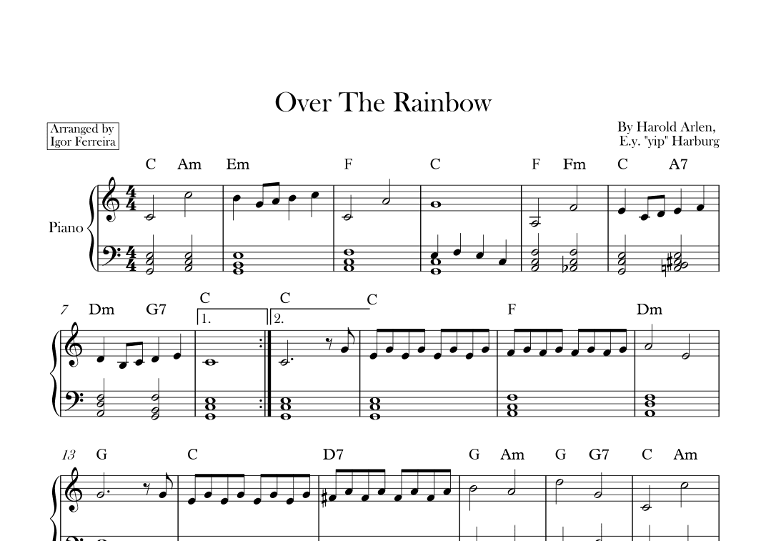 Over The Rainbow (arr. Igor Ferreira)
