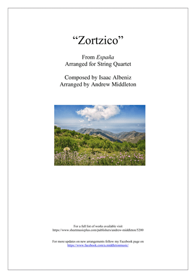 Zortzico arranged for String Quartet (arr. Andrew Middleton)