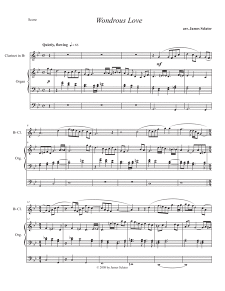 Wondrous Love (arr. James Sclater)