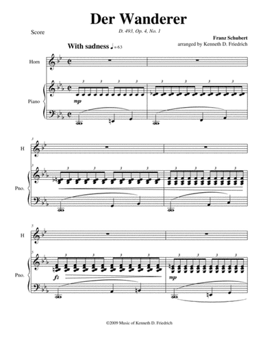 Der Wanderer (arr. Kenneth D. Friedrich)