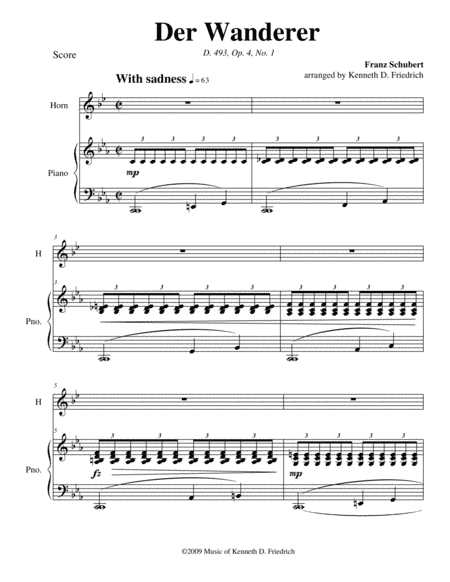 Der Wanderer (arr. Kenneth D. Friedrich)