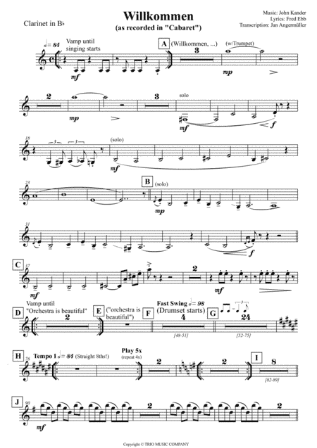 Willkommen (arr. Jan Angermüller)