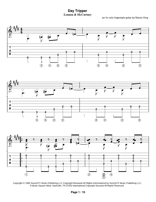Day Tripper (arr. Steven Michael King)