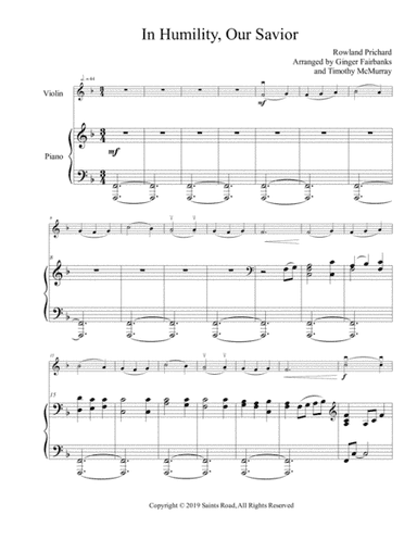 In Humility, Our Savior (arr. Saints Road)