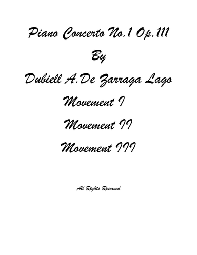 Piano Concerto  No.1 C# Minor Op.111