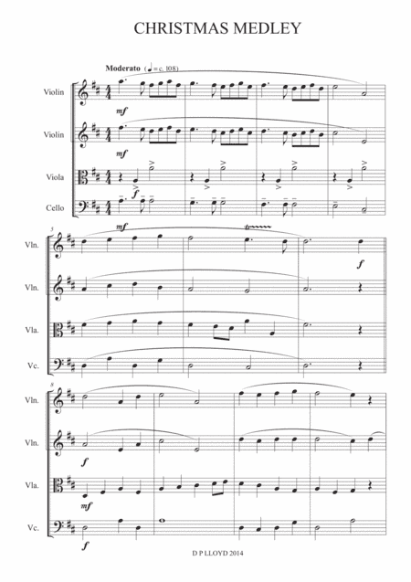 Christmas medley - String quartet (arr. Darren Lloyd)
