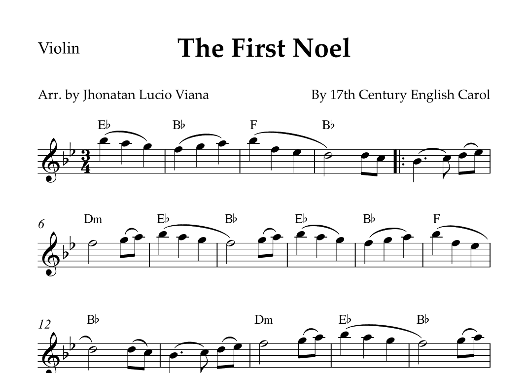 The First Noel (arr. Jhonatan Lucio Viana)