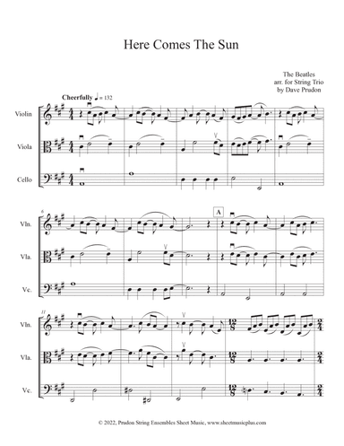 Here Comes The Sun (arr. Prudon String Ensembles)