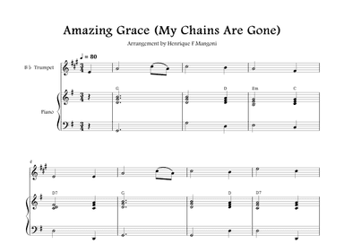 Amazing Grace (My Chains Are Gone) (arr. Henrique F Mangoni)