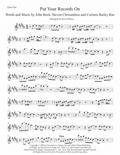 Put Your Records On (arr. Kevin Busse)