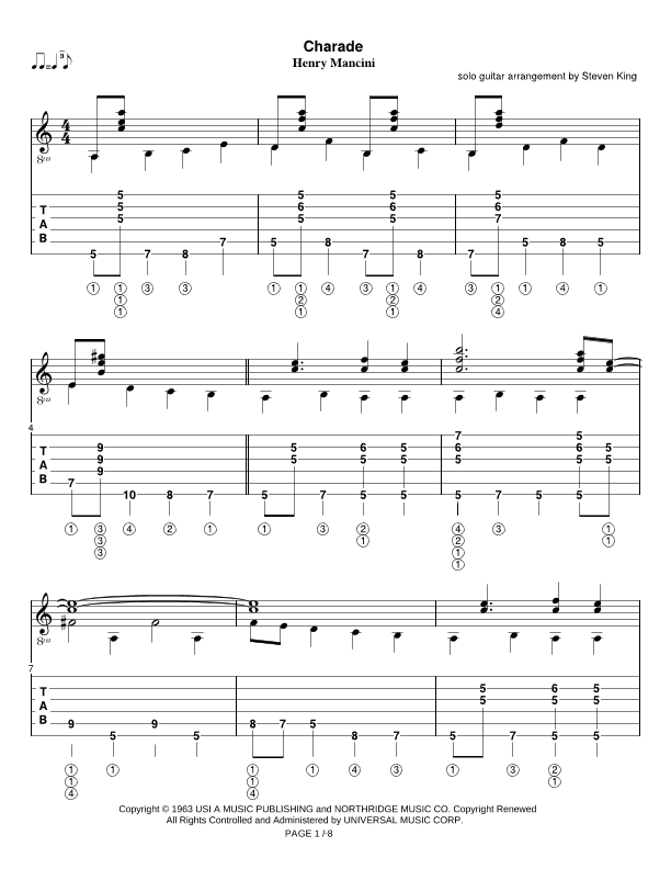 Charade (arr. Steven Michael King)