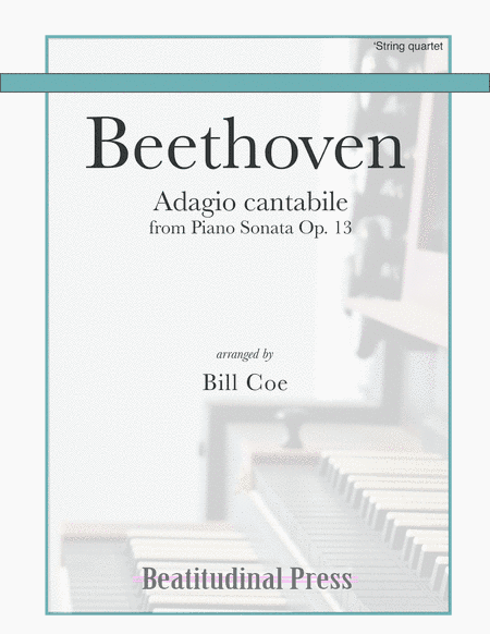 Beethoven Adagio cantabile String Quartet score and parts (arr. Bill Coe)