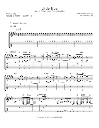Little Blue (arr. Robbie Chapman - Guitar MG)