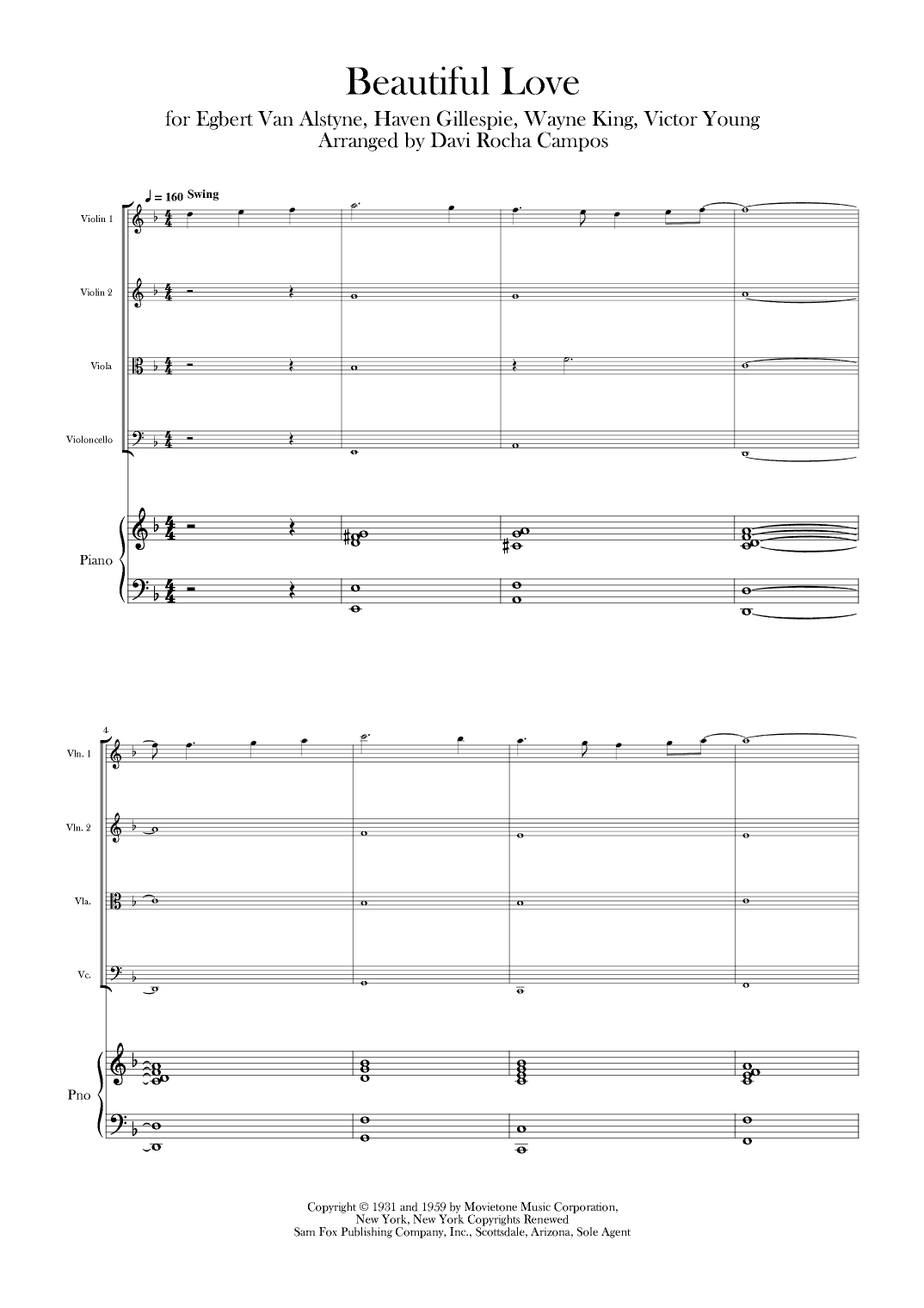 Beautiful Love (arr. Davi Rocha Campos)