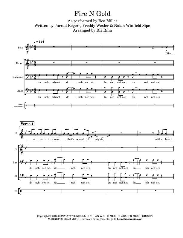 Fire N Gold (arr. BK Riha / Brandy Kay Riha)