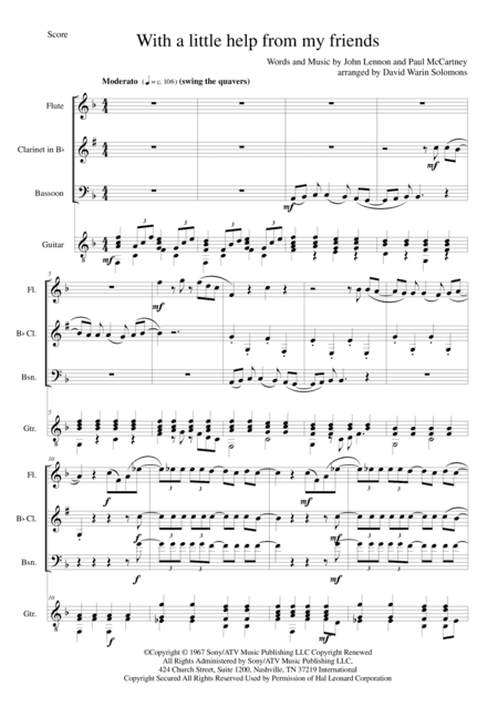 With A Little Help From My Friends (arr. David Warin Solomons)