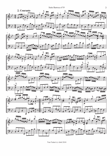 2-Courante (Movement of suite 19 in Bb M) Toni Tudurí