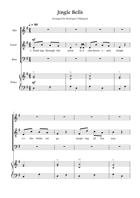 Jingle Bells (arr. Henrique F Mangoni)