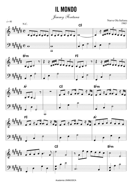 Il Mondo (arr. Academia Unimusica)