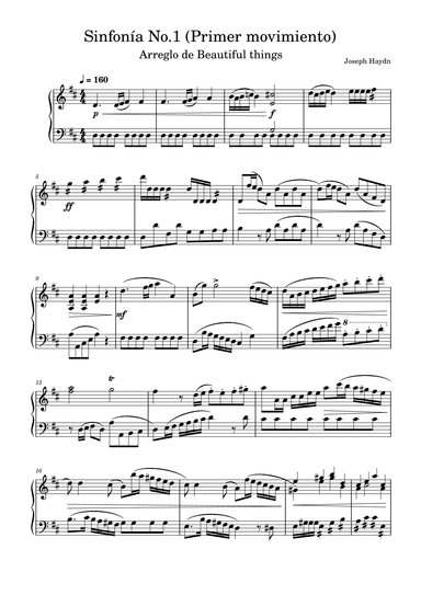 Sinfonía No.1(Primer Movimiento)-Joseph Haydn