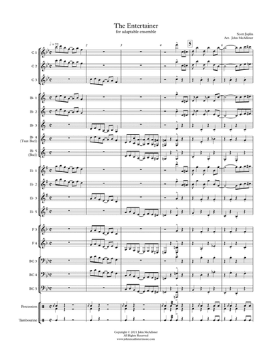 The Entertainer - Adaptable Quintet for Winds (arr. John McAllister)