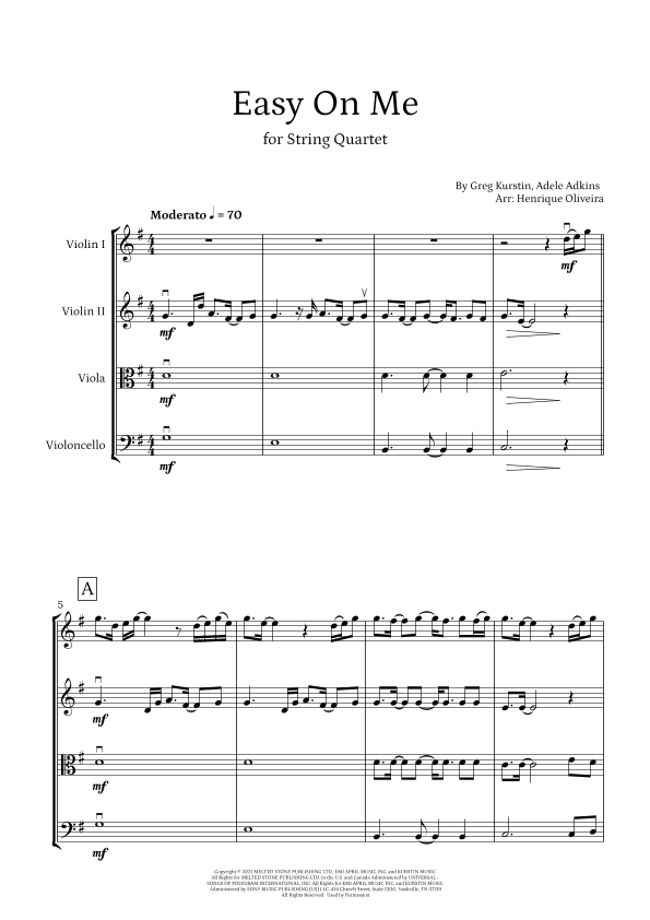 Easy On Me (arr. Henrique Oliveira)