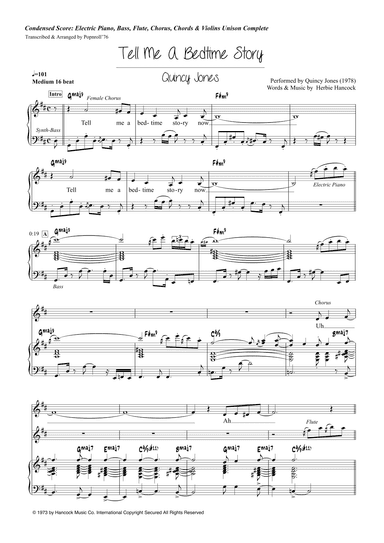 Tell Me A Bedtime Story - Score Only (arr. Popnroll 1976)