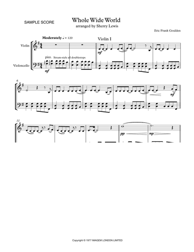 Whole Wide World (arr. Sherry Lewis)
