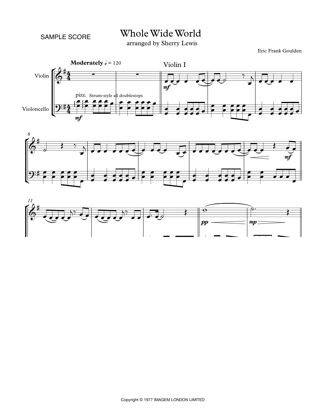 Whole Wide World (arr. Sherry Lewis)