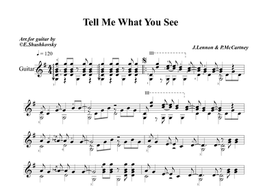 Tell Me What You See (arr. Evgeny Shushkovsky)