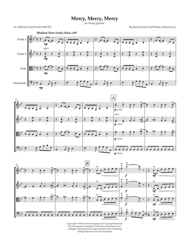 Mercy, Mercy, Mercy (arr. Michael Todd Kovell)